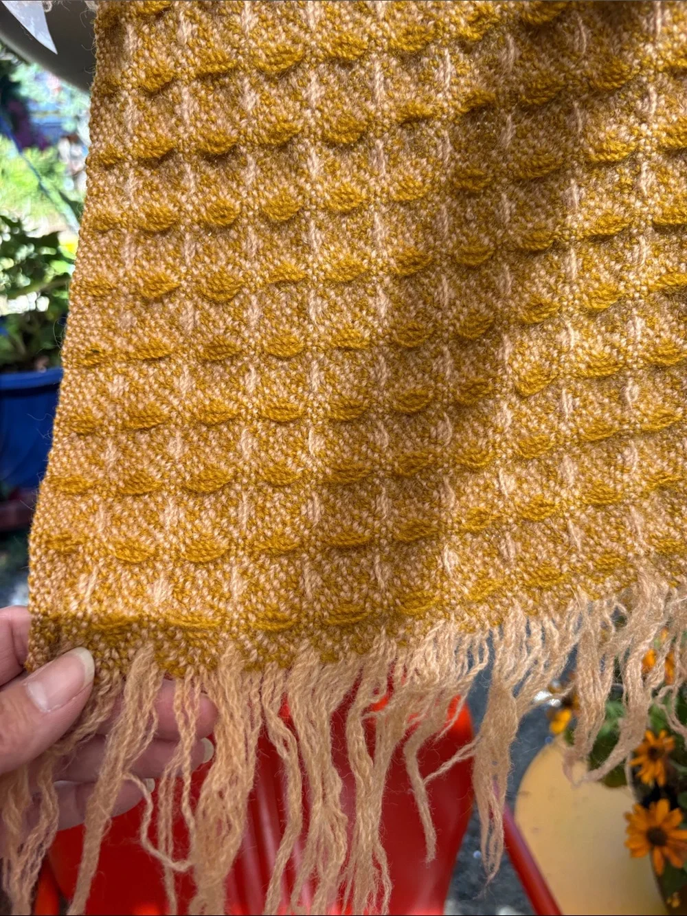 Vintage cozy waffle